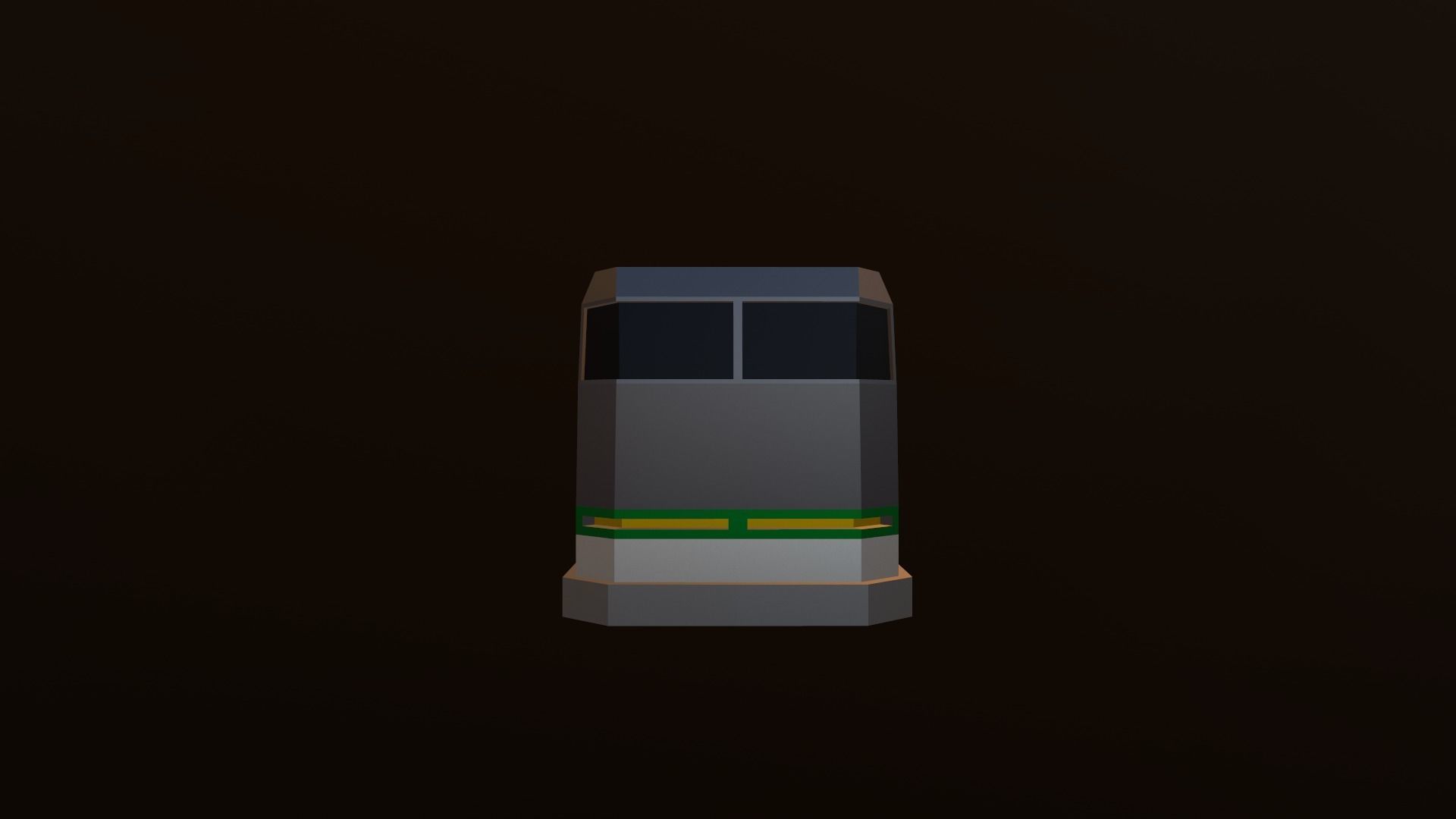 Bus Low-poly 3D model_4