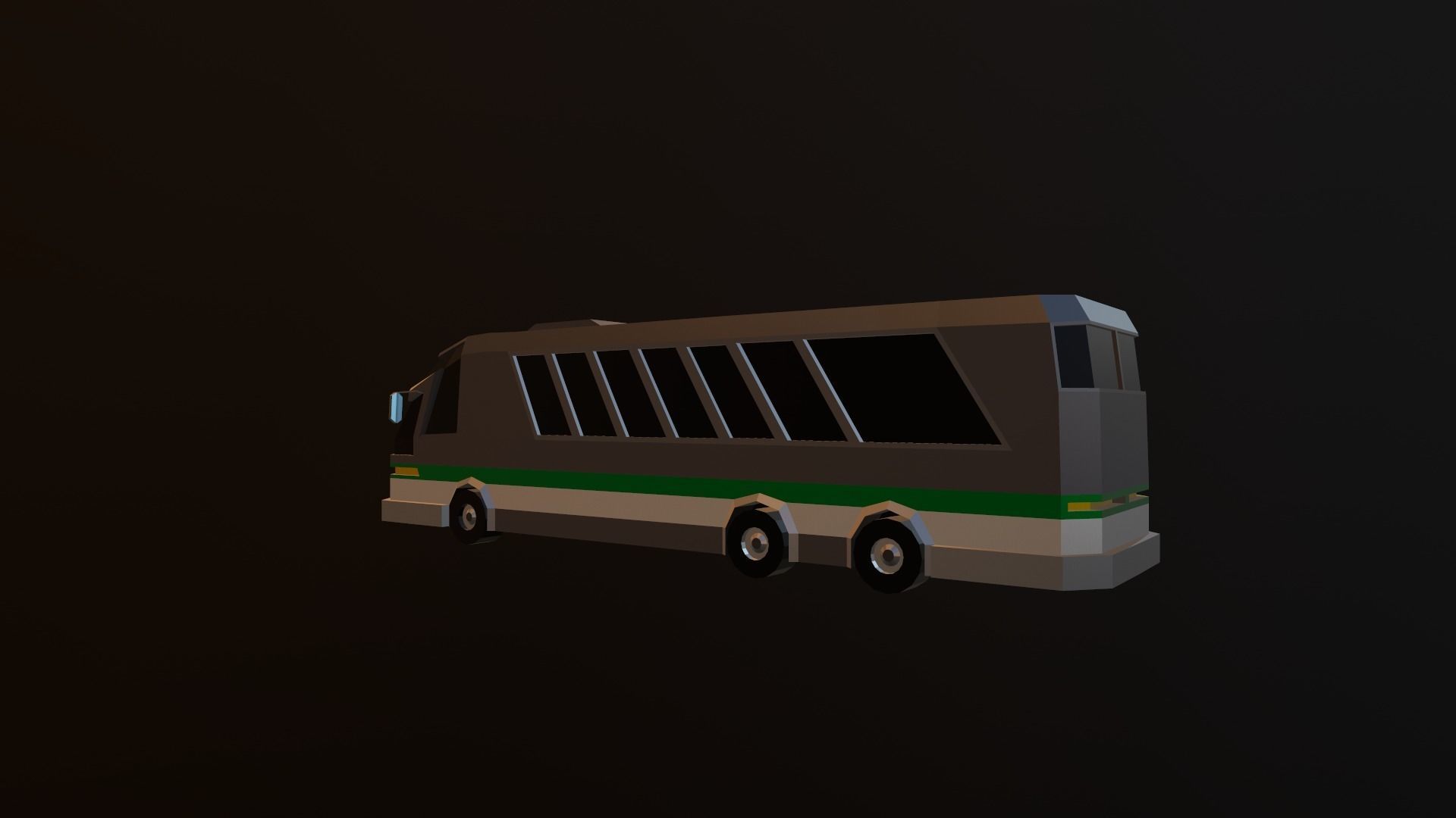 Bus Low-poly 3D model_3