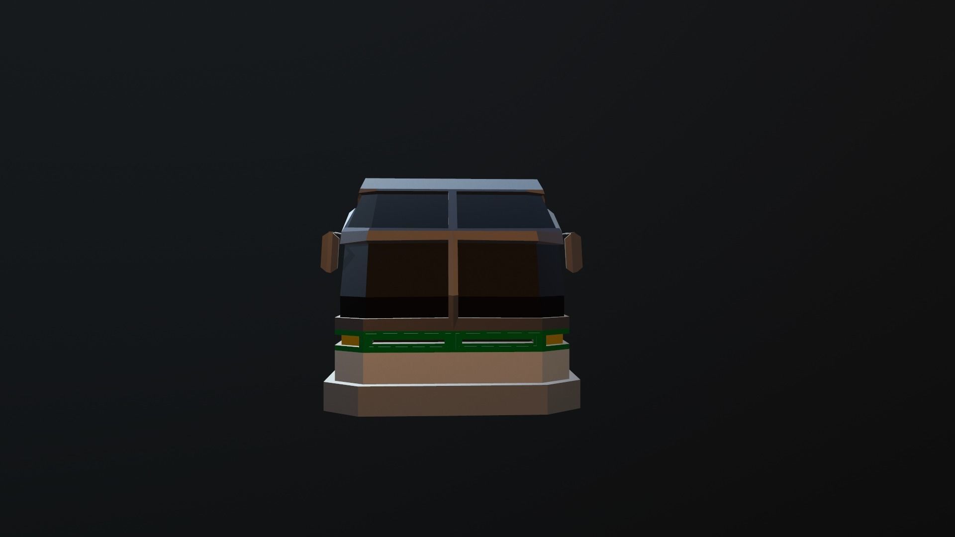 Bus Low-poly 3D model_10