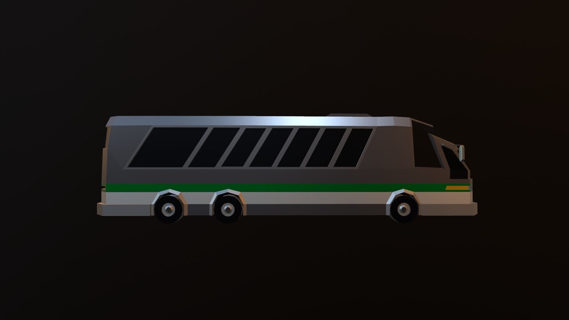Bus Low-poly 3D model_5