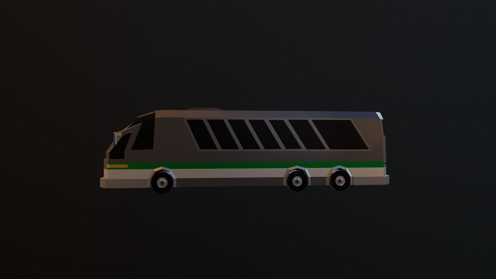Bus Low-poly 3D model_2