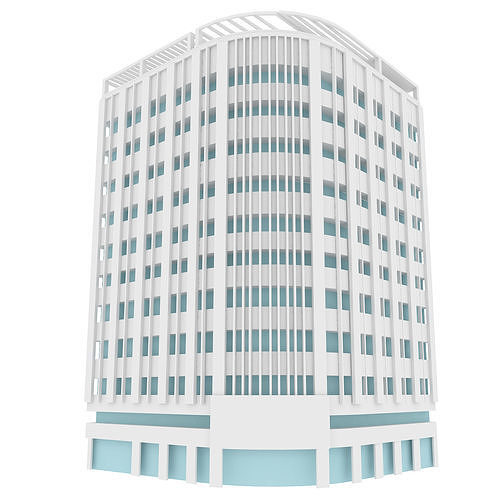 building low poly 2 office Low-poly 3D model