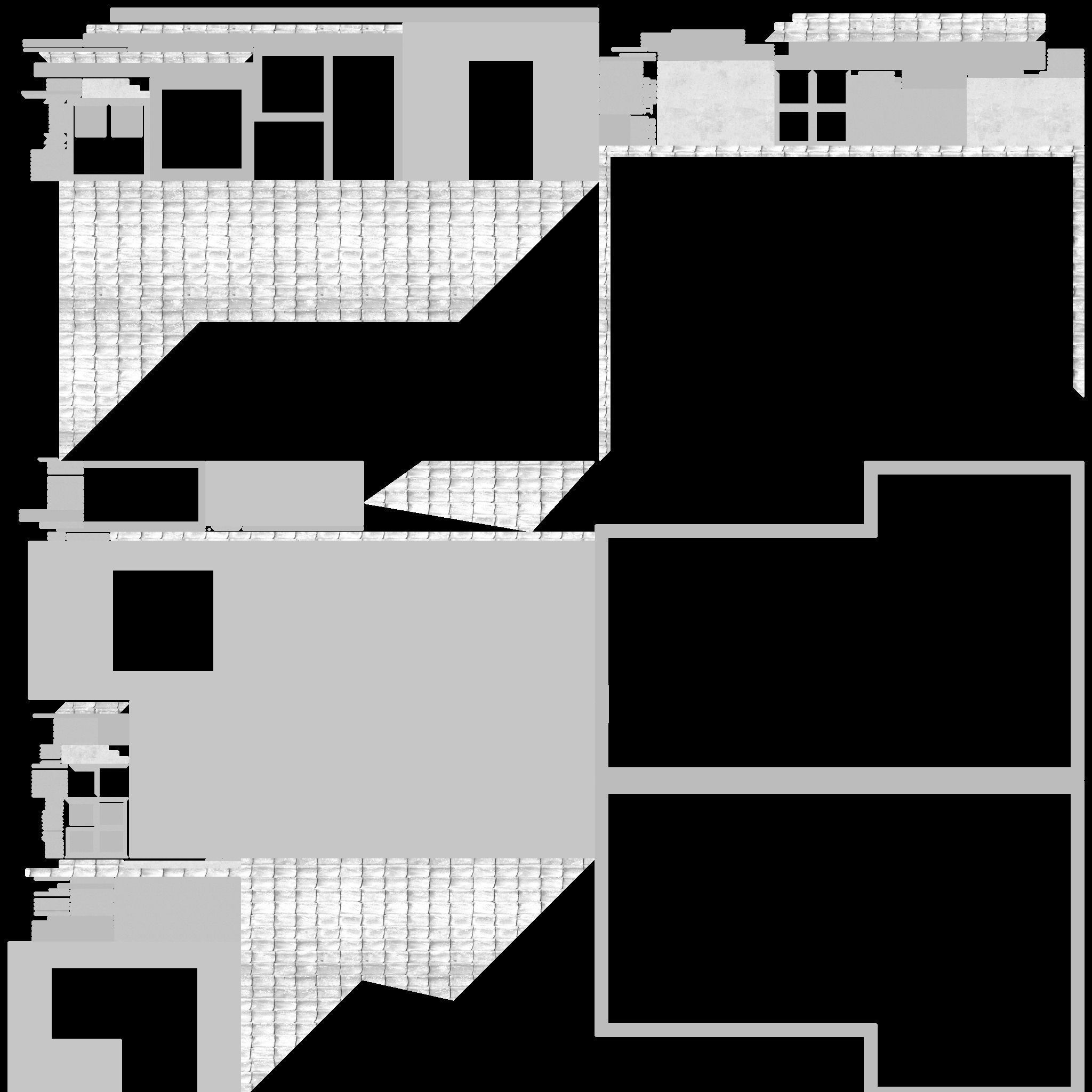 low poly house with wooden fence Low-poly 3D model_16