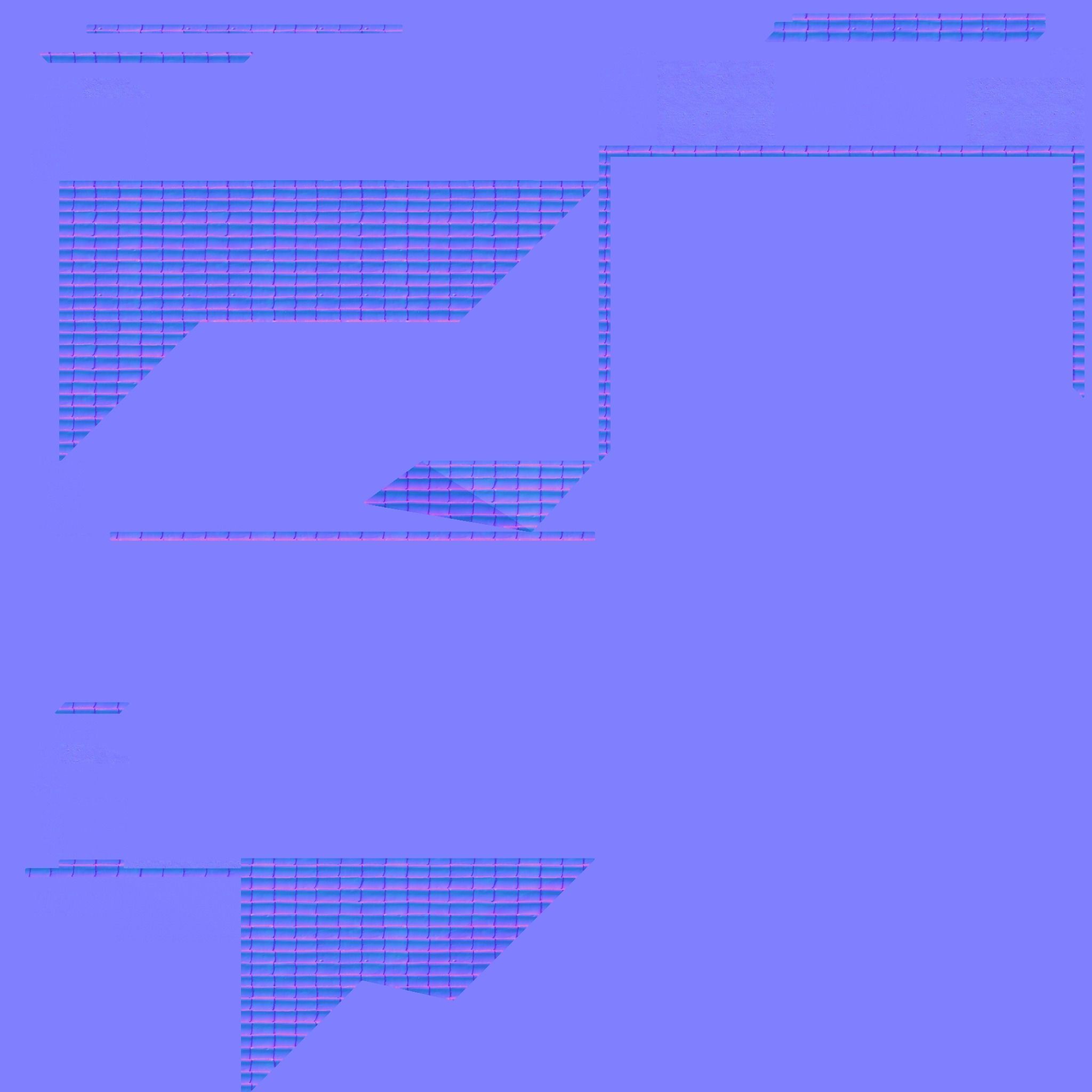 low poly house with wooden fence Low-poly 3D model_15