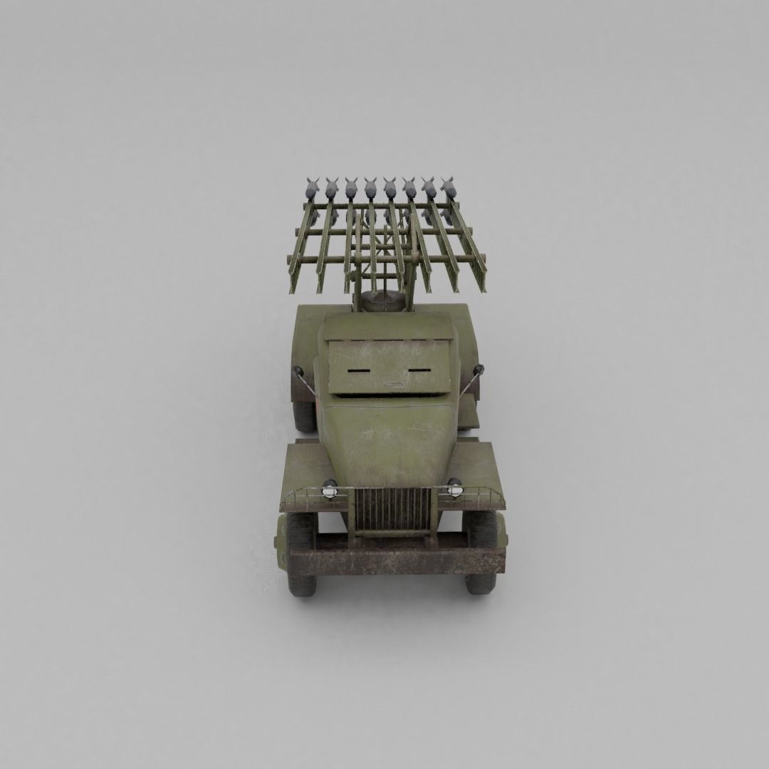 BM 13N Katyusha Multiple Rocket  Artillery Low-poly 3D model_20