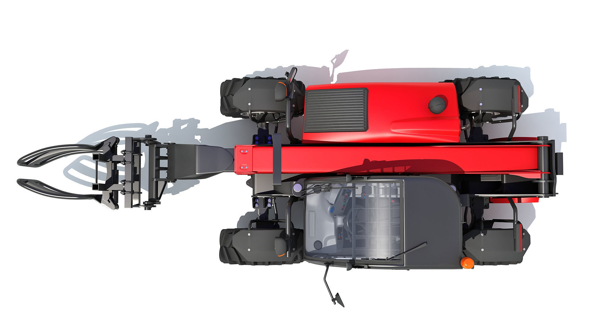 Telescopic Handler Forklift 3D model_11