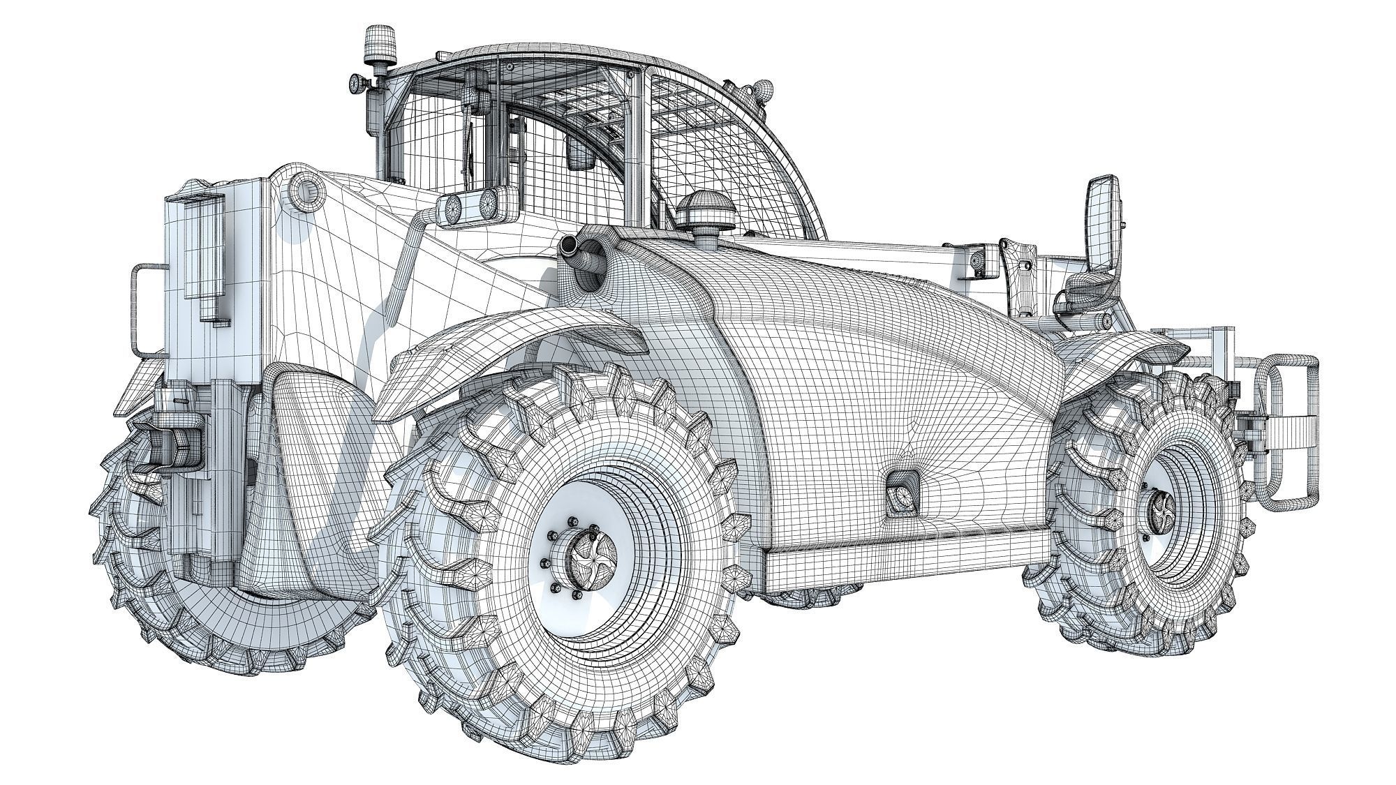 Telescopic Handler Forklift 3D model_16