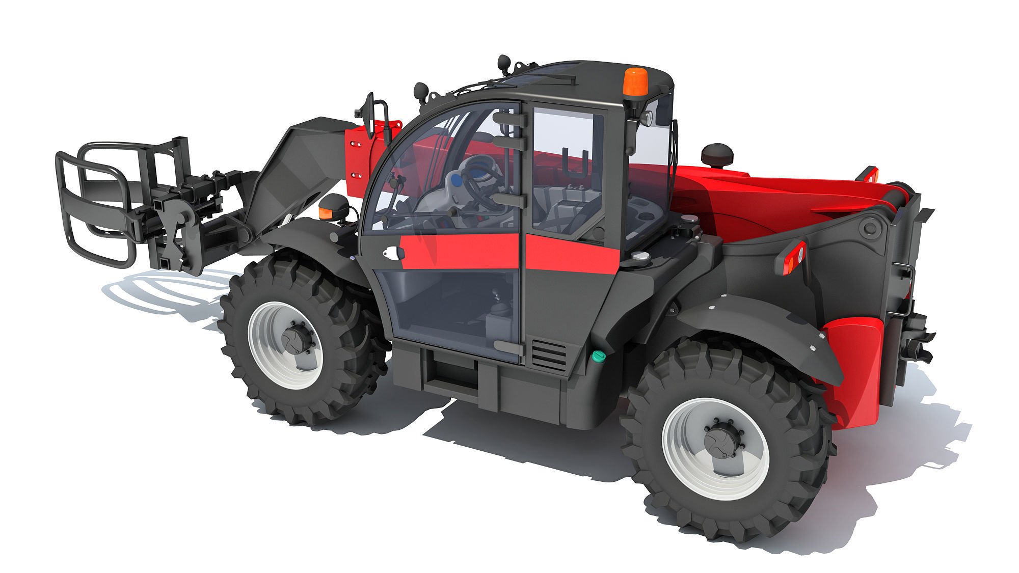 Telescopic Handler Forklift 3D model_2