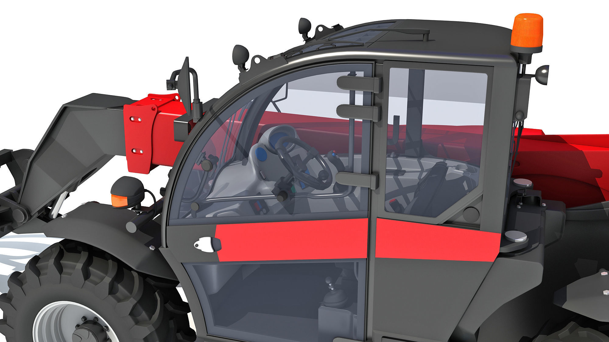 Telescopic Handler Forklift 3D model_13