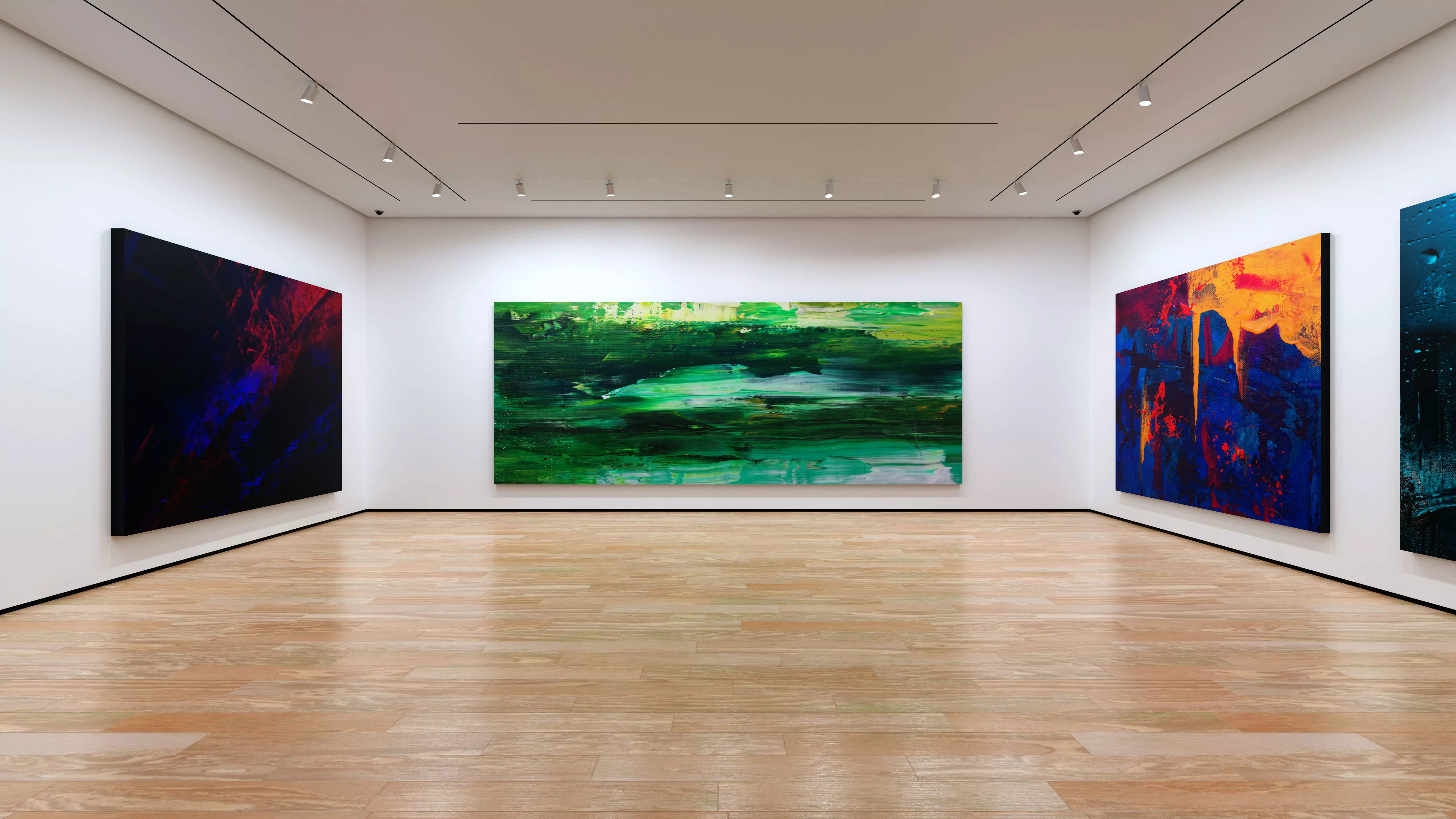 Art Museum Gallery Interior 1 - Textured Low-poly 3D model_0