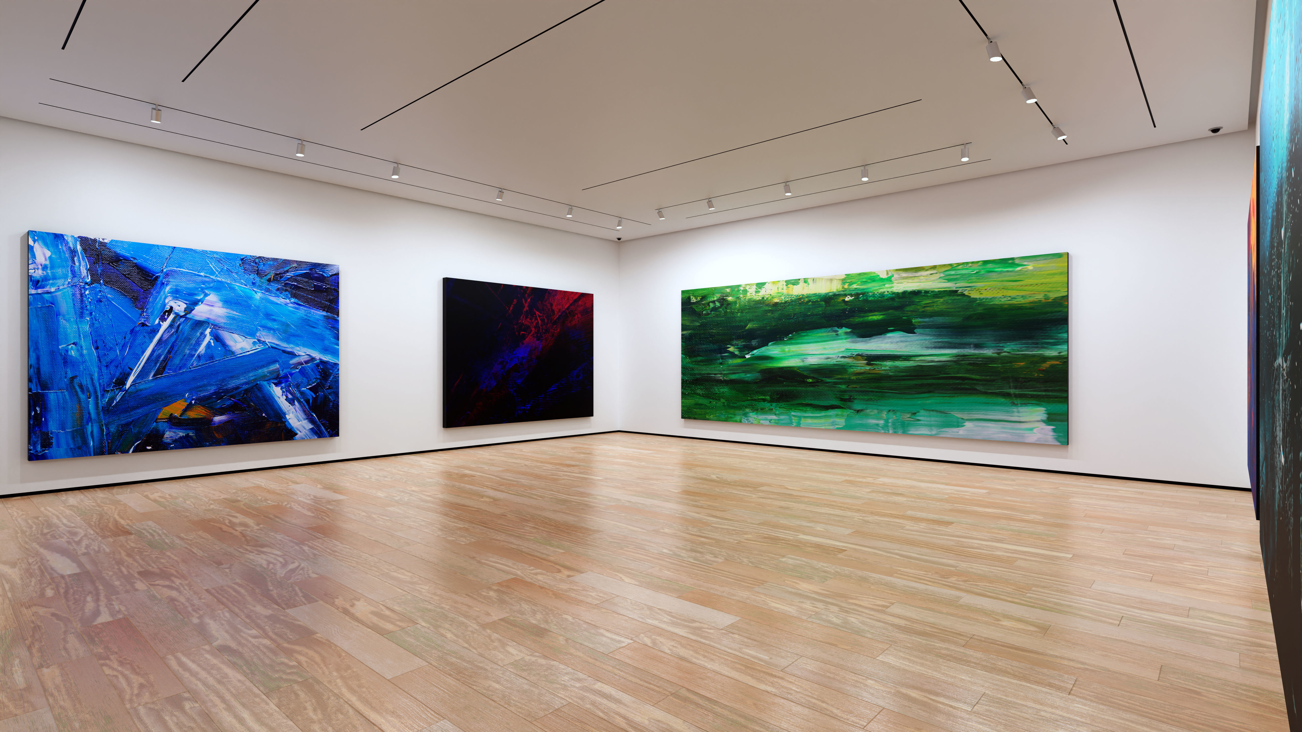 Art Museum Gallery Interior 1 - Textured Low-poly 3D model_1