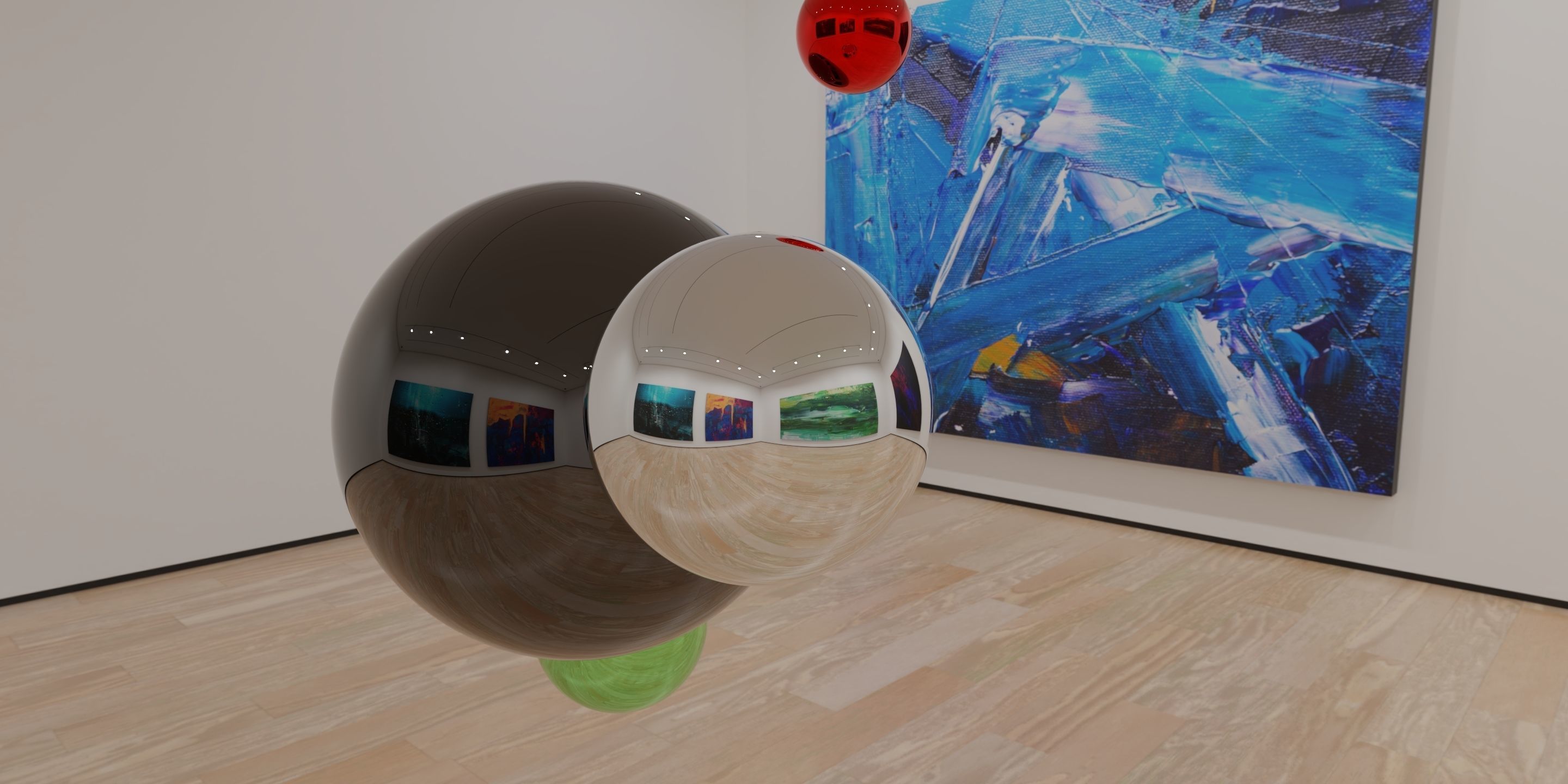 HDRI - Art Museum Gallery Interior 1 - HDR - EXR - 8192x4096 Texture_2