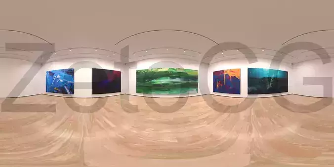 HDRI - Art Museum Gallery Interior 1 - HDR - EXR - 8192x4096 Texture