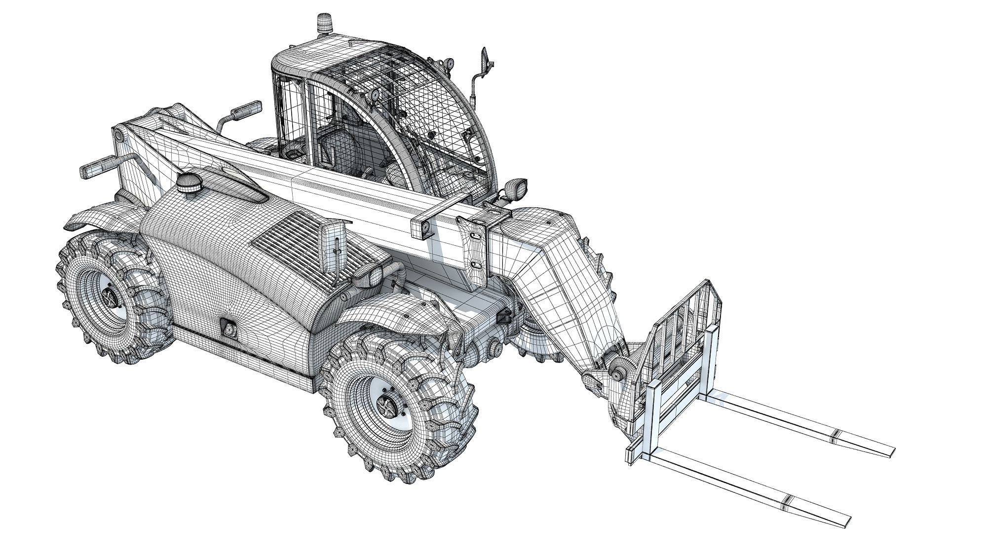 3D Telescopic Telehandler 3D model_17
