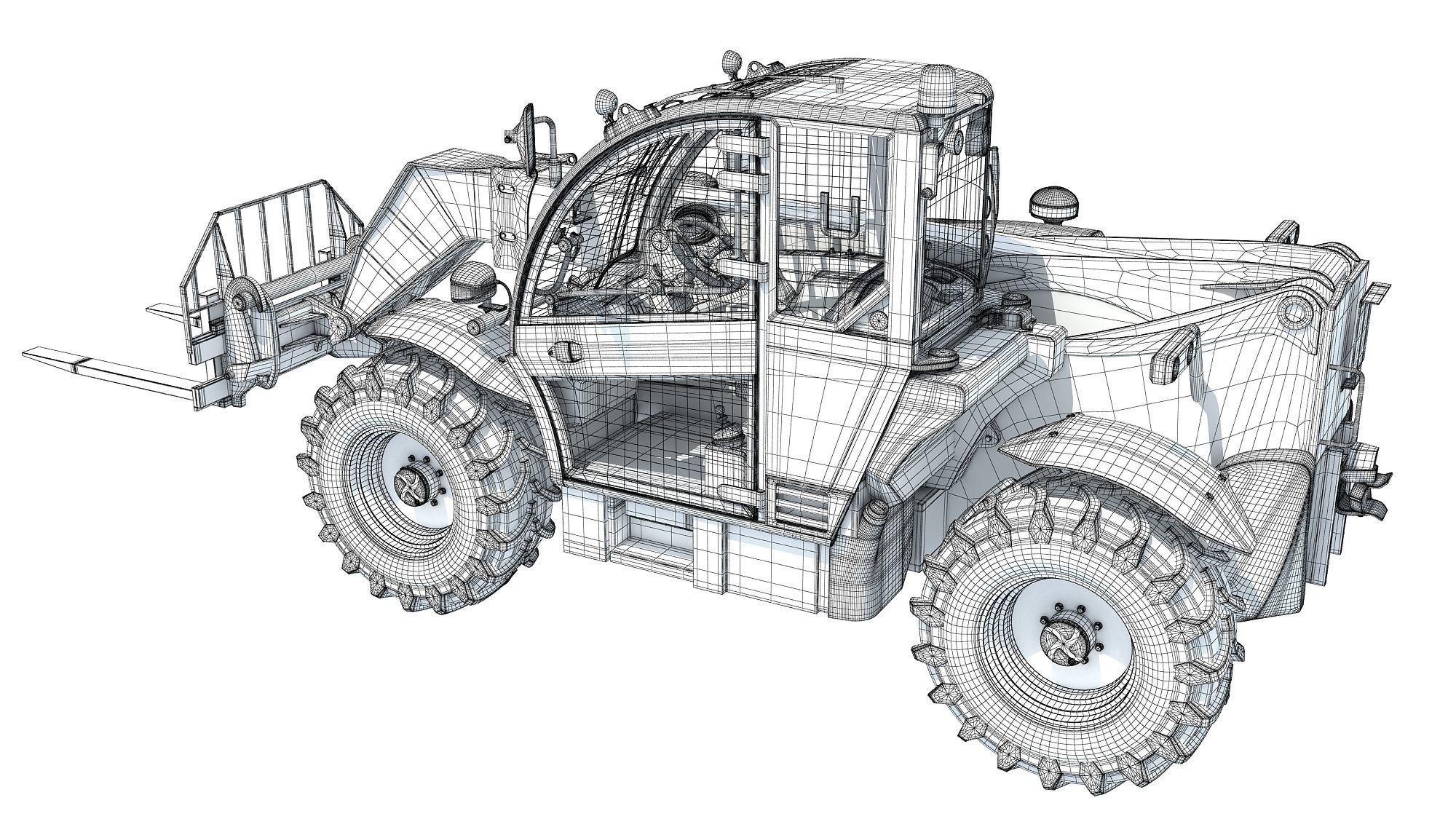 3D Telescopic Telehandler 3D model_15