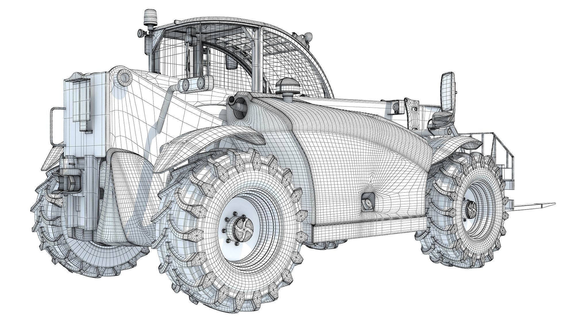 3D Telescopic Telehandler 3D model_16