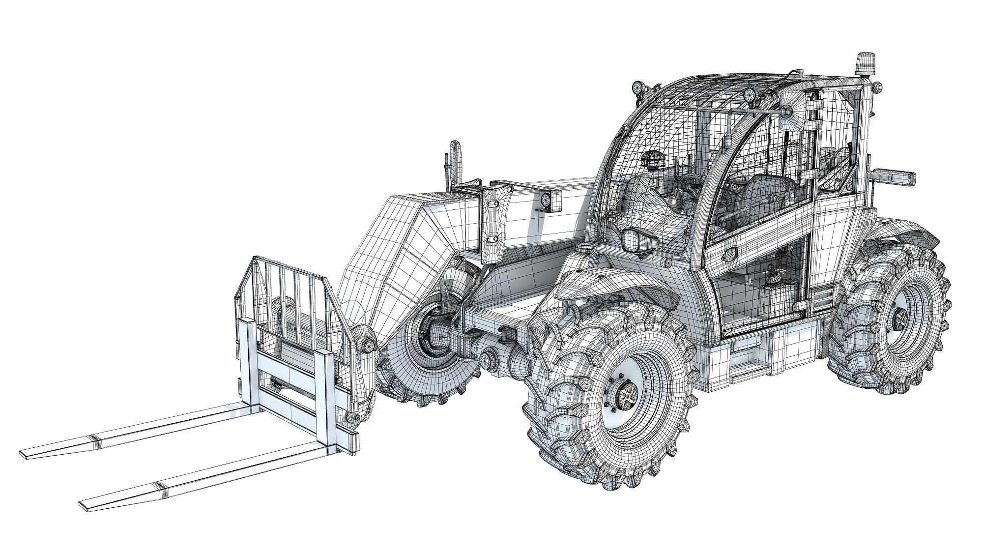 3D Telescopic Telehandler 3D model_14