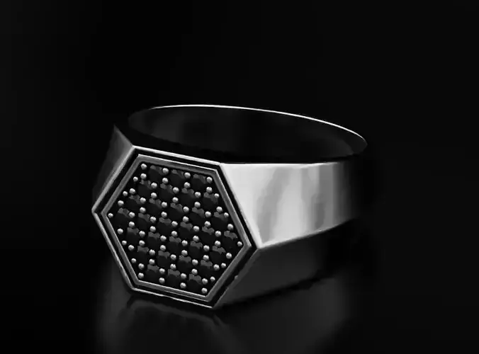 Stylish ring with diamonds 607