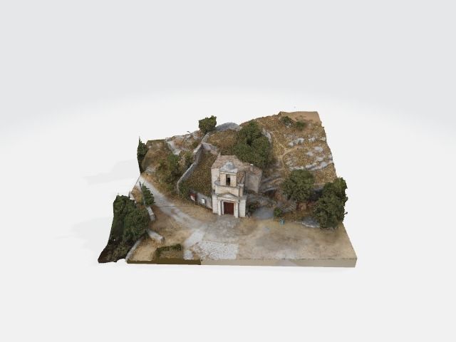 Italian cave chapelle entrance building - Photoscan 3D model_5