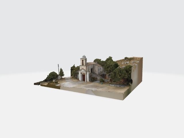 Italian cave chapelle entrance building - Photoscan 3D model_7
