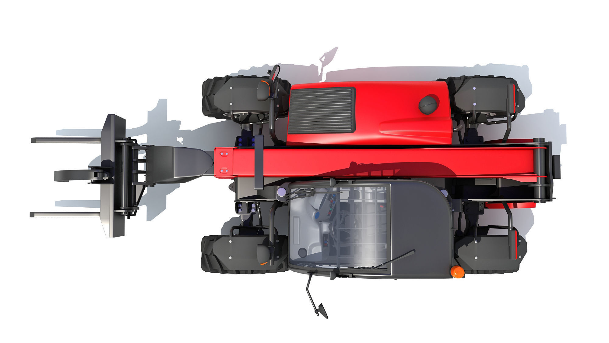 Telehandler Forklift 3D 3D model_11