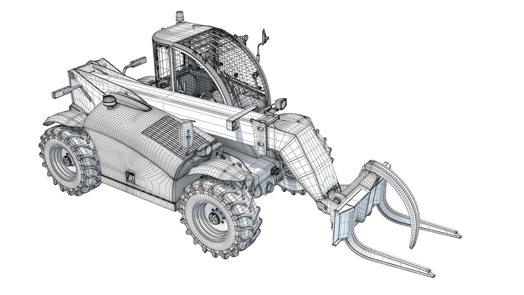 Telehandler Forklift 3D 3D model_17