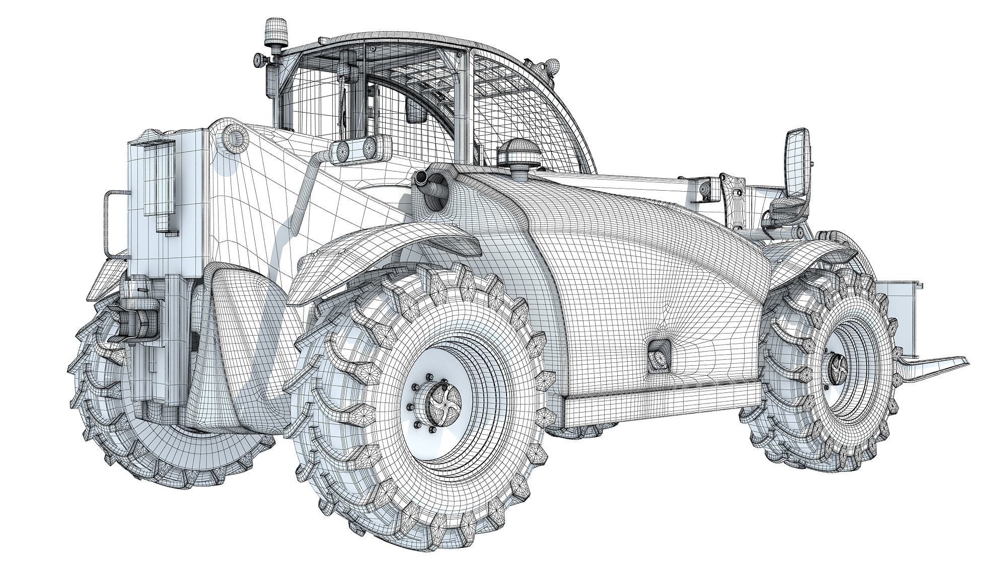 Telehandler Forklift 3D 3D model_16