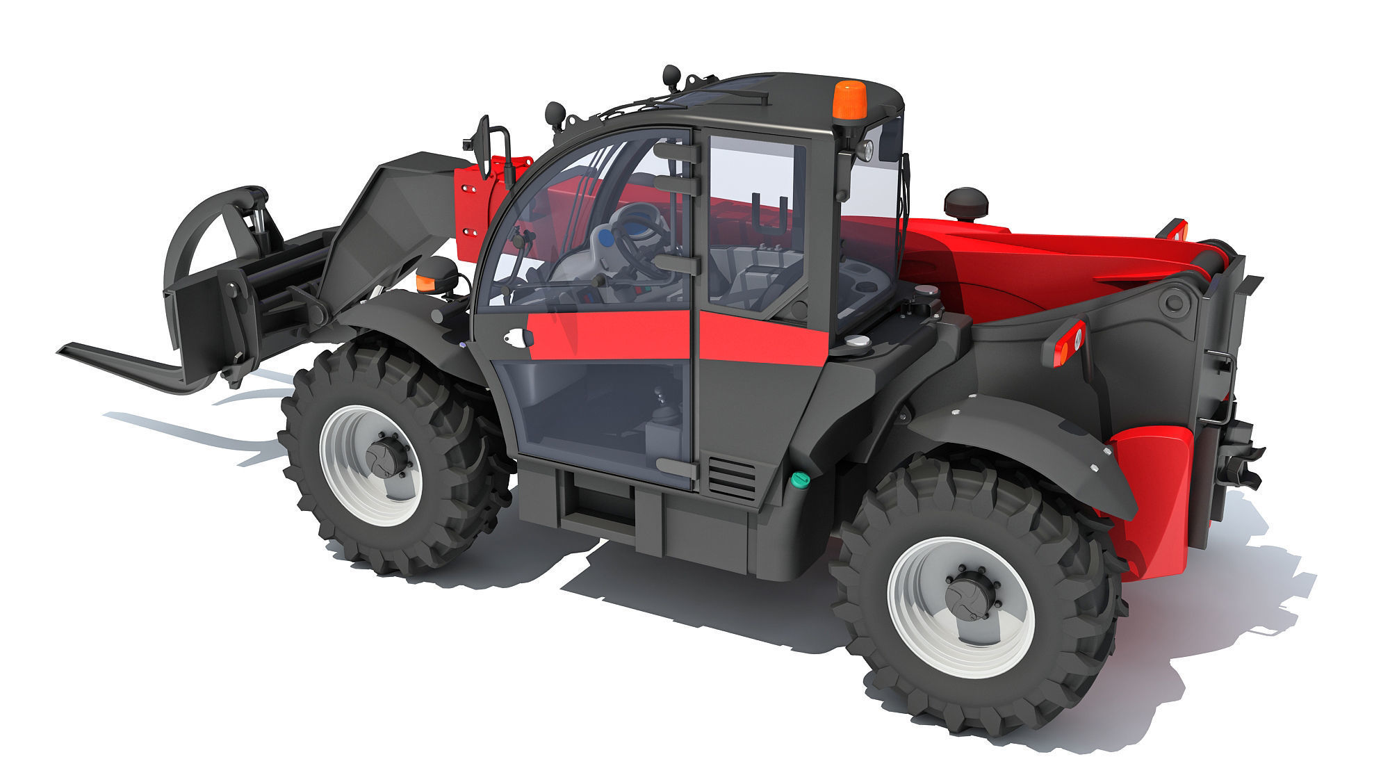 Telehandler Forklift 3D 3D model_2