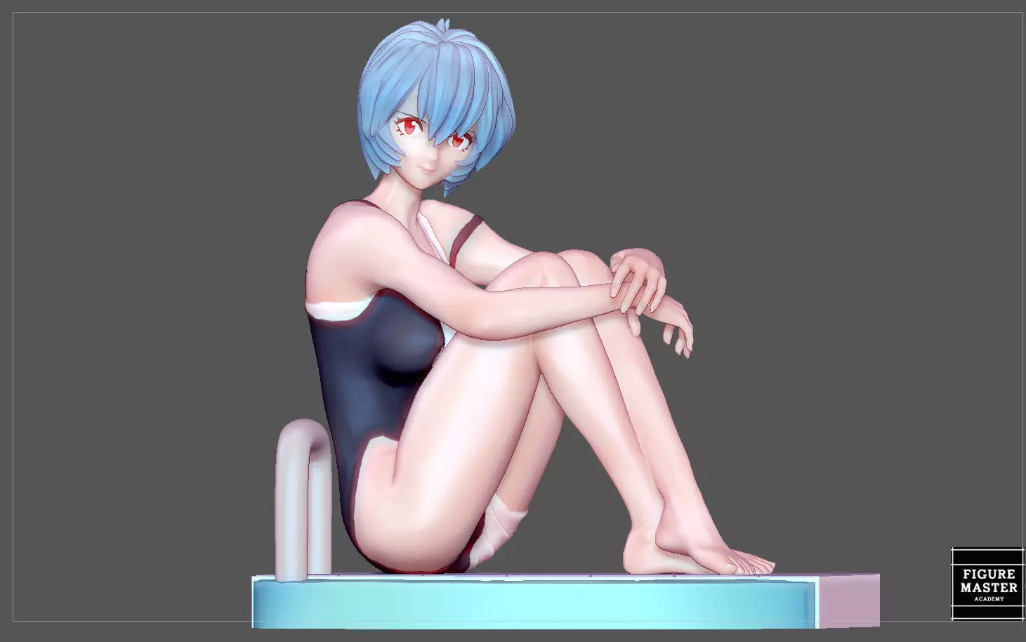 AYANAMI REI SWIM SUIT EVANGELION ANIME CHARACTER CUTE GIRL 3D print model