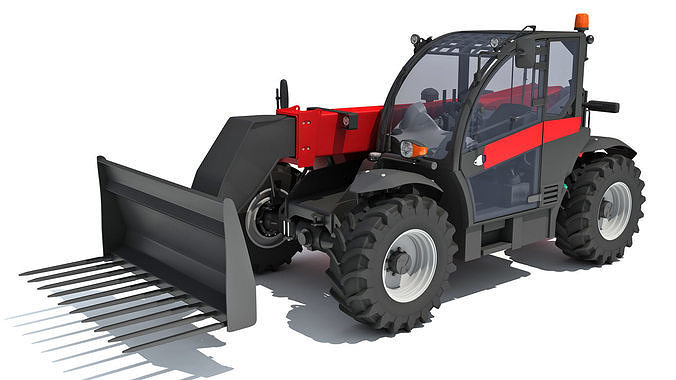 3D Grab Bucket Telehandler 3D model