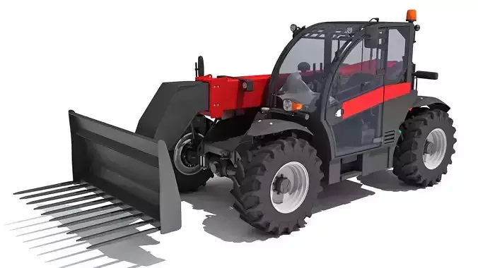 3D Grab Bucket Telehandler 3D model
