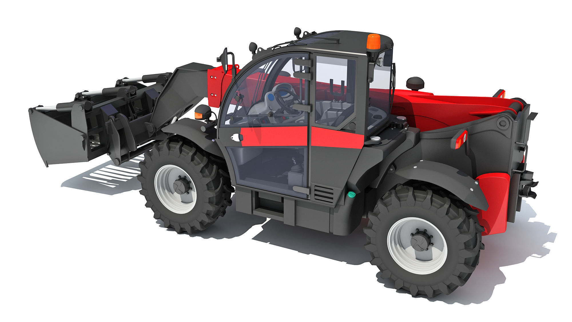 Forklift Bucket Telehandler 3D model_2