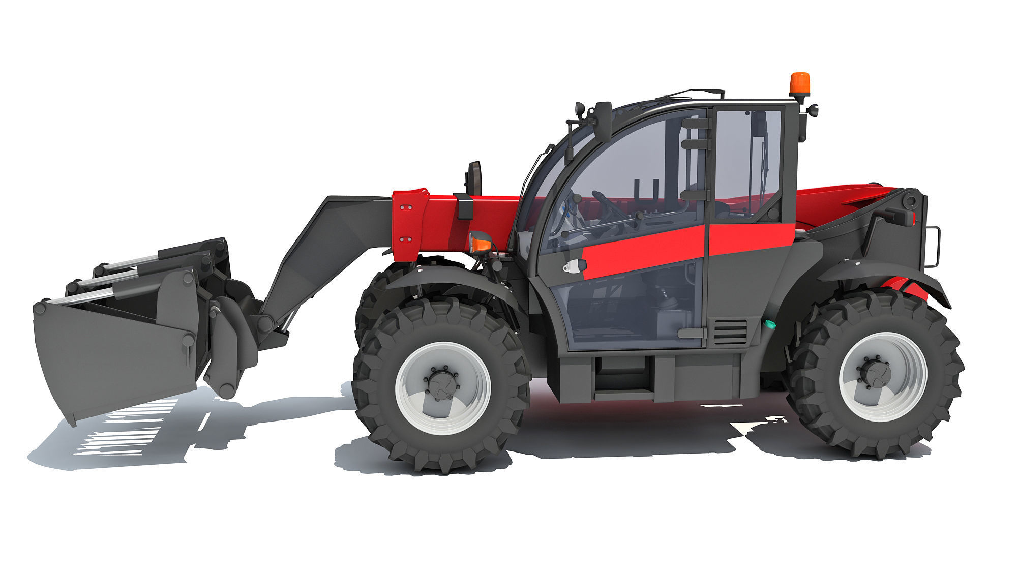 Forklift Bucket Telehandler 3D model_1