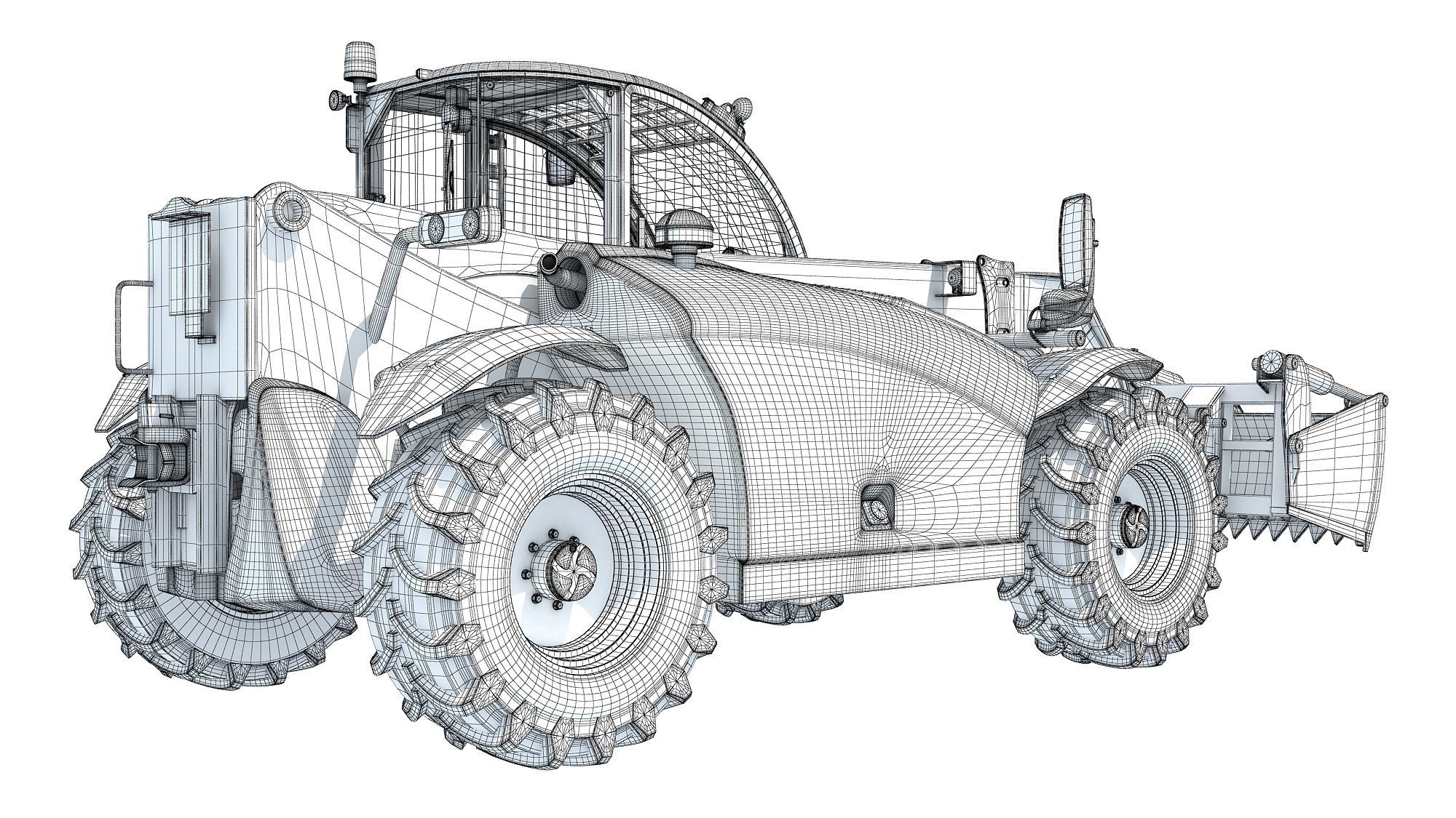 Forklift Bucket Telehandler 3D model_16