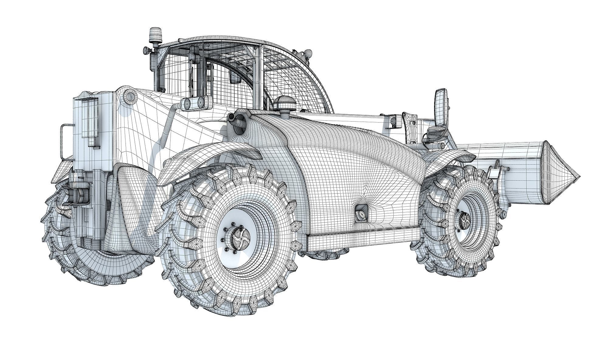 Telehandler Scoop Bucket 3D model_16