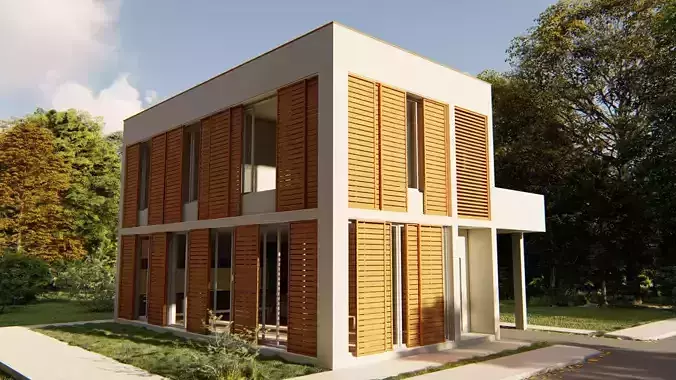 2 Storey House Exterior Render