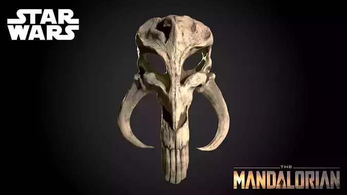 Mythosaur Skull Pendant - Mandalorian Symbol Ready for 3d print 3D print model
