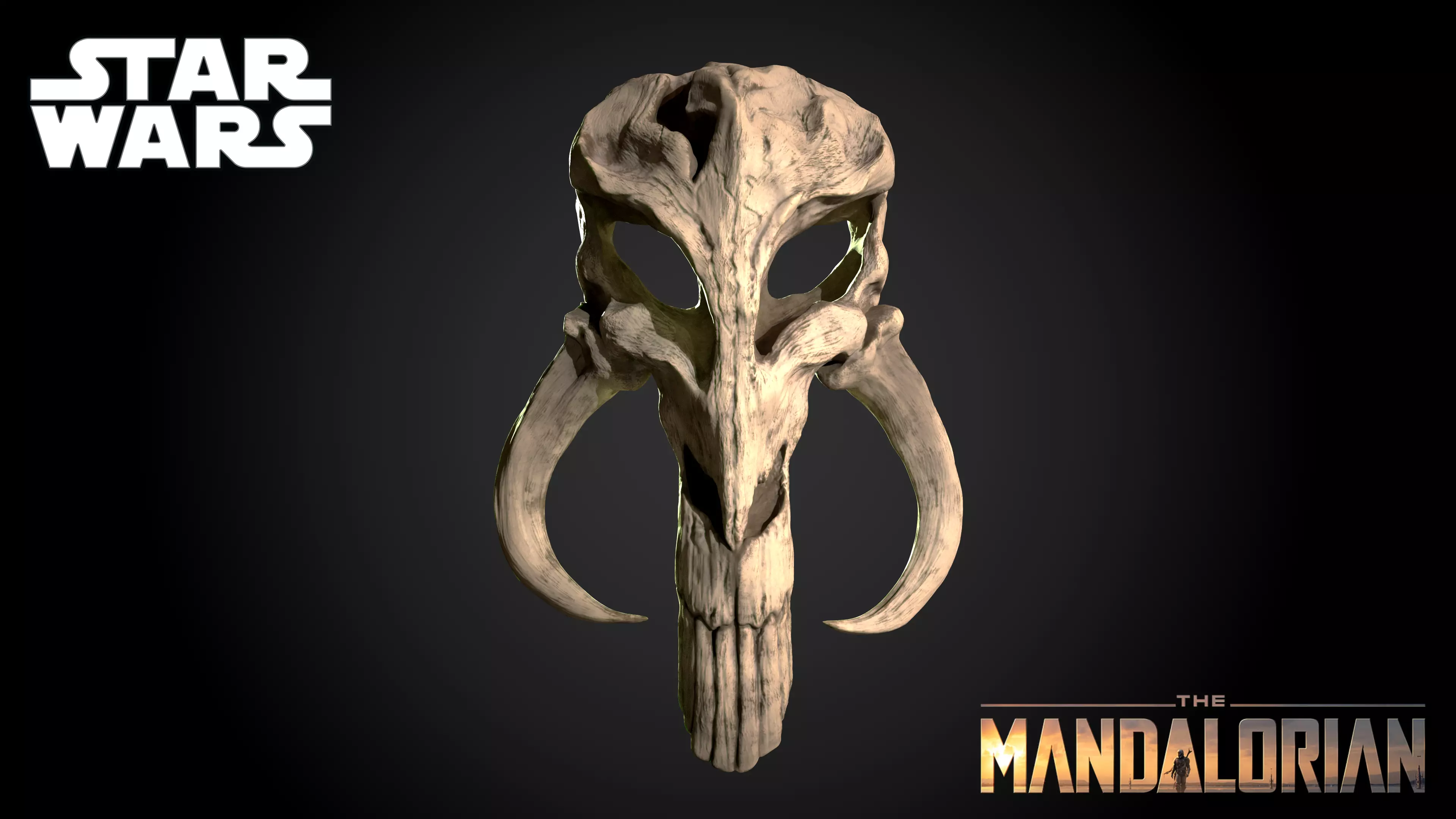 Mythosaur Skull Pendant - Mandalorian Symbol Ready for 3d print 3D print model
