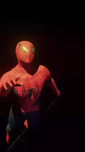 Spiderman 3d model rigged