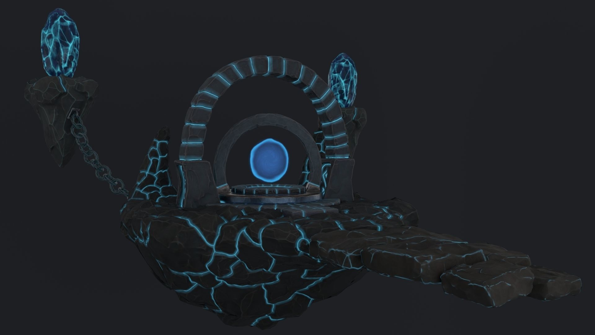 Stylized Altar Low-poly 3D model_25