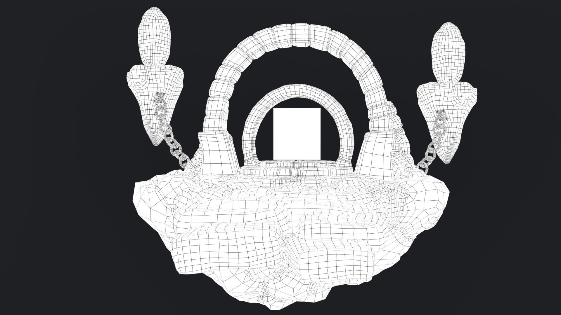 Stylized Altar Low-poly 3D model_6