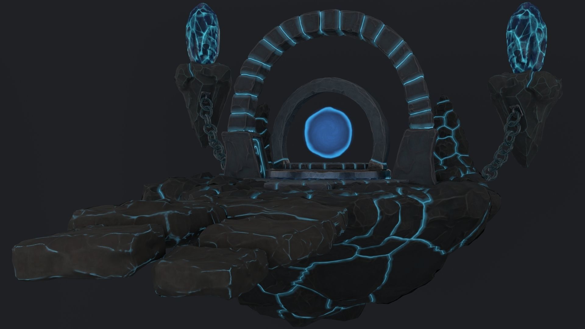 Stylized Altar Low-poly 3D model_57