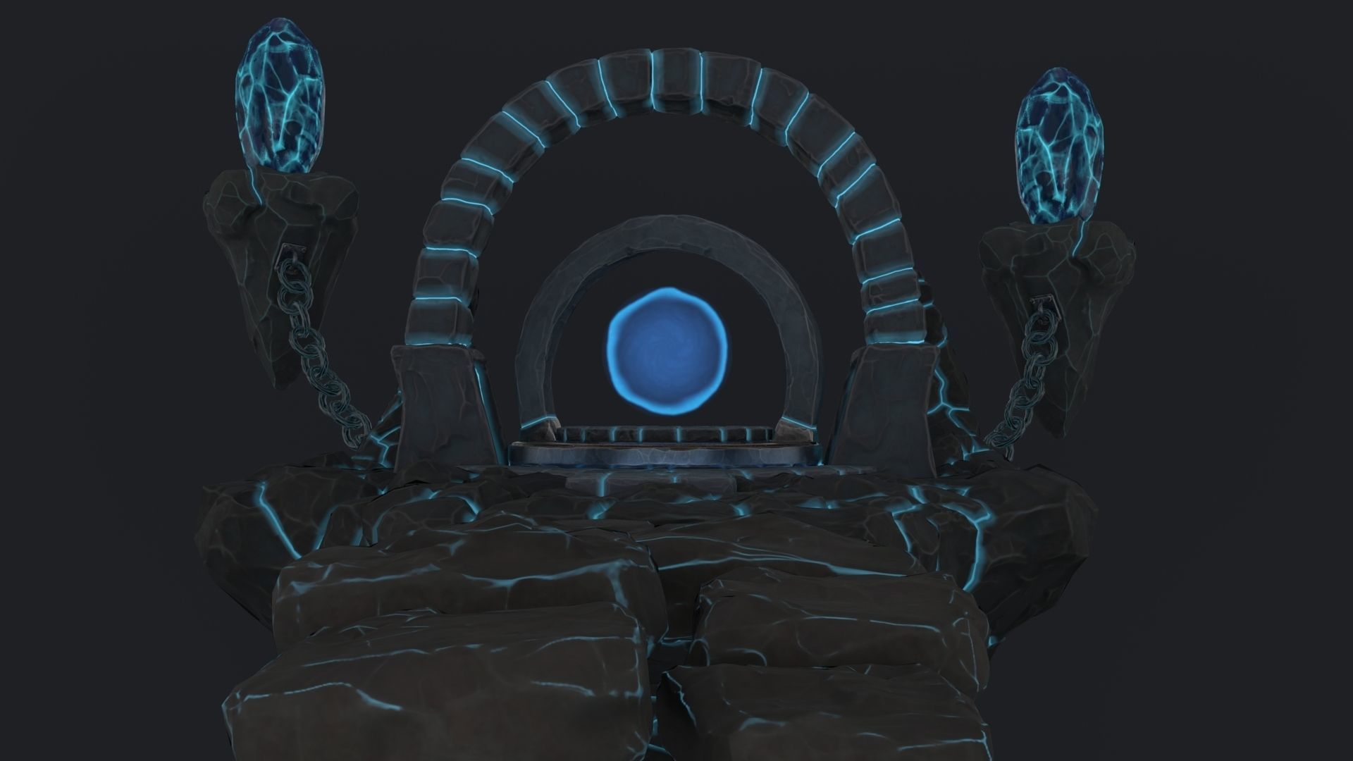 Stylized Altar Low-poly 3D model_27