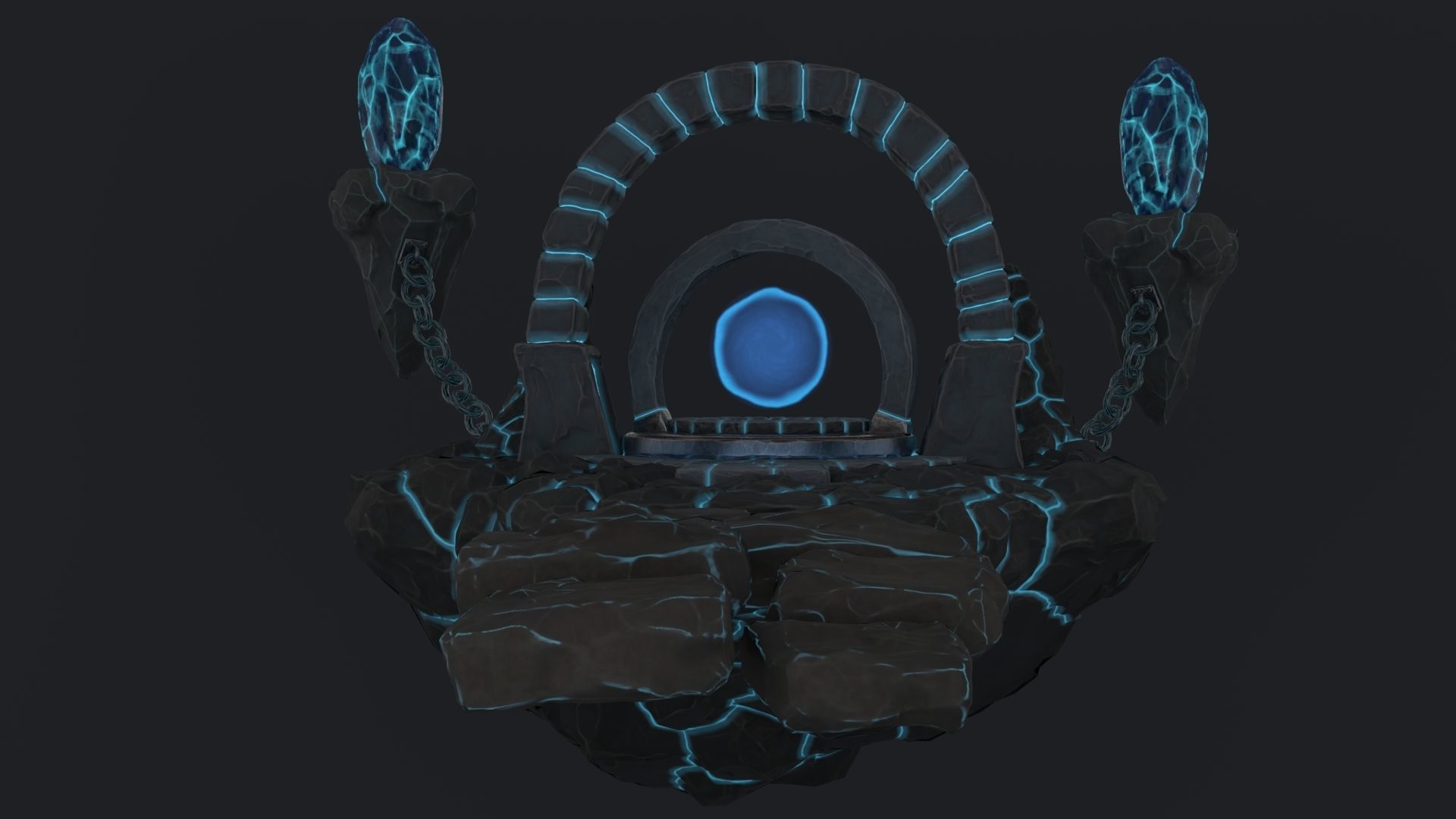 Stylized Altar Low-poly 3D model_5