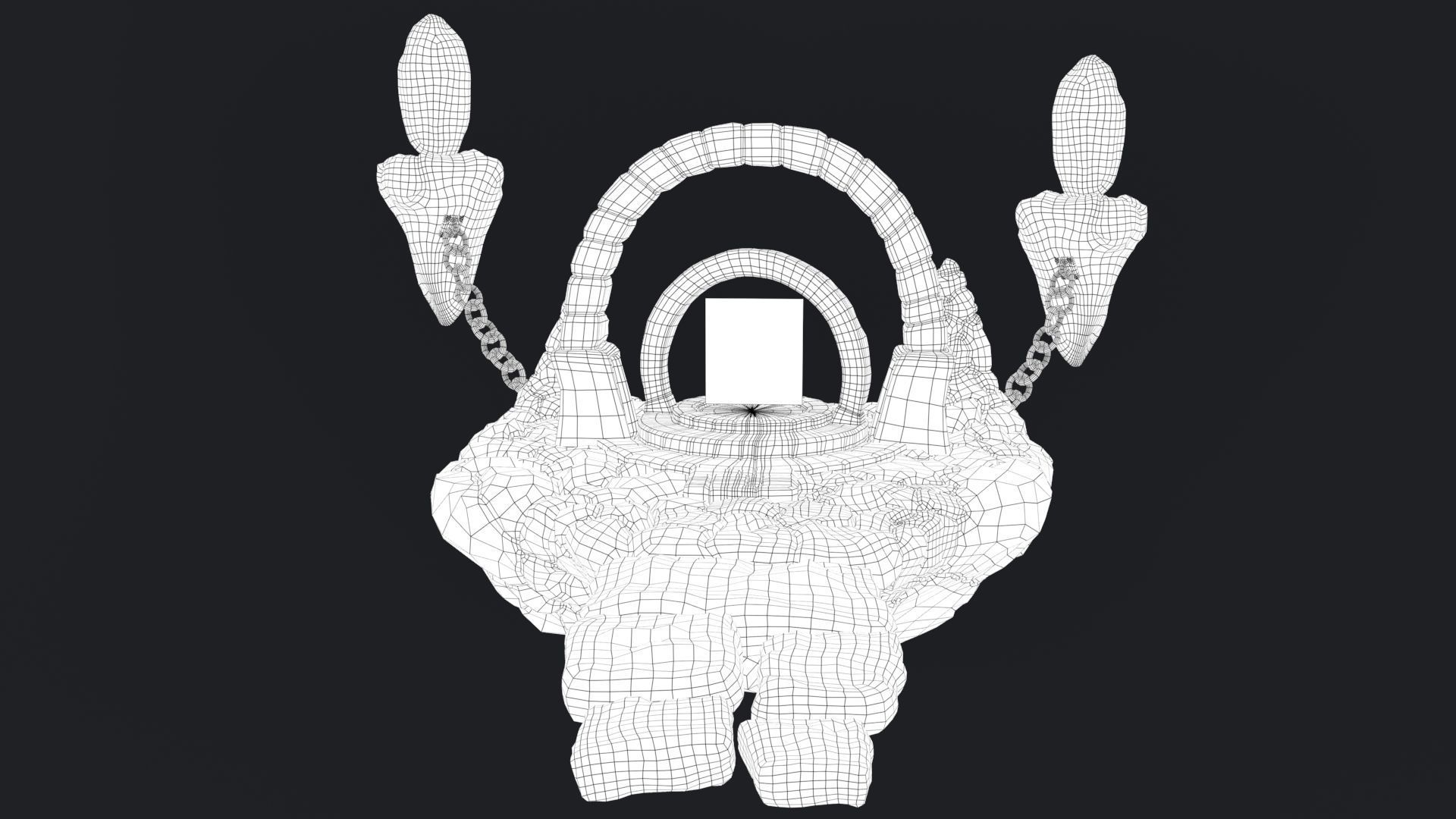 Stylized Altar Low-poly 3D model_8