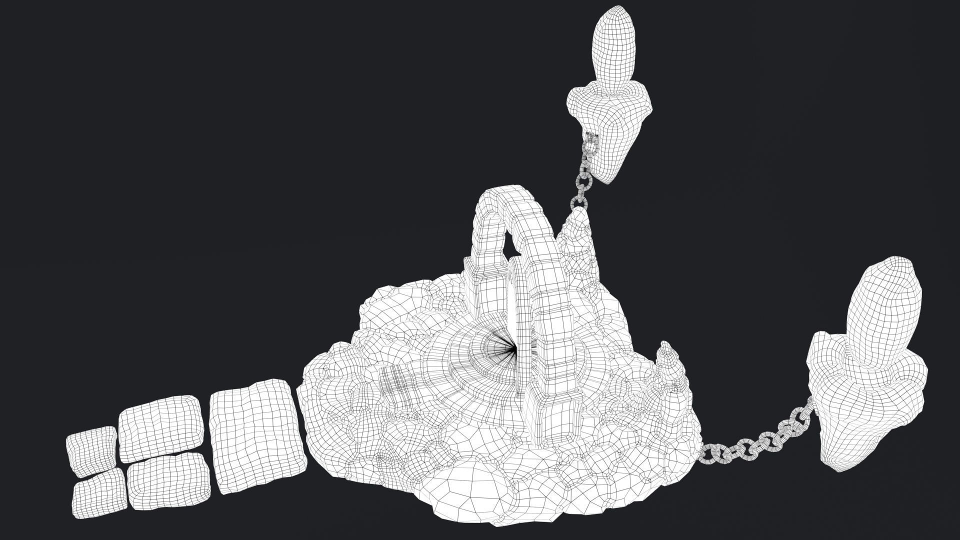 Stylized Altar Low-poly 3D model_16