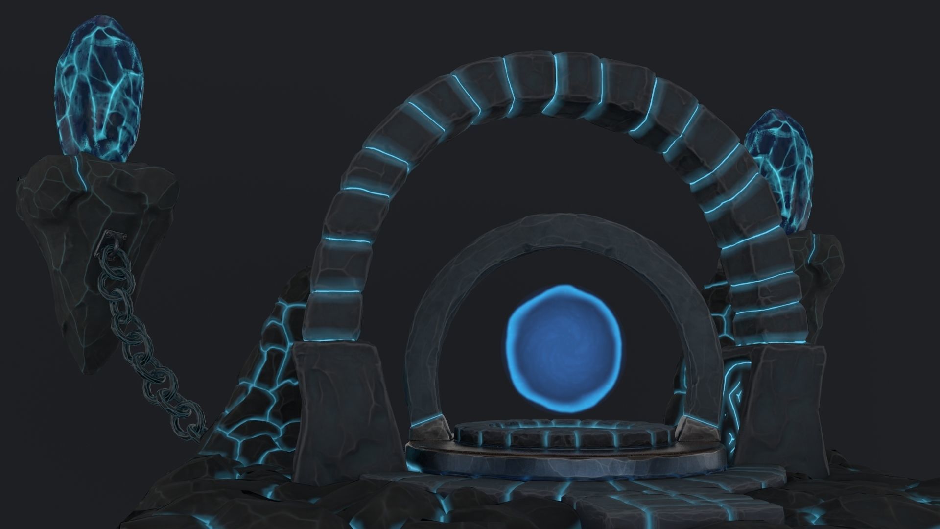 Stylized Altar Low-poly 3D model_35