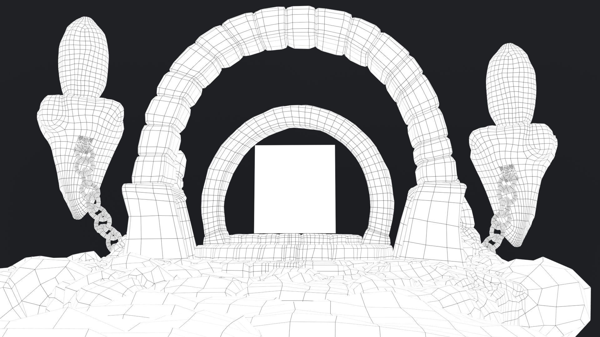 Stylized Altar Low-poly 3D model_32