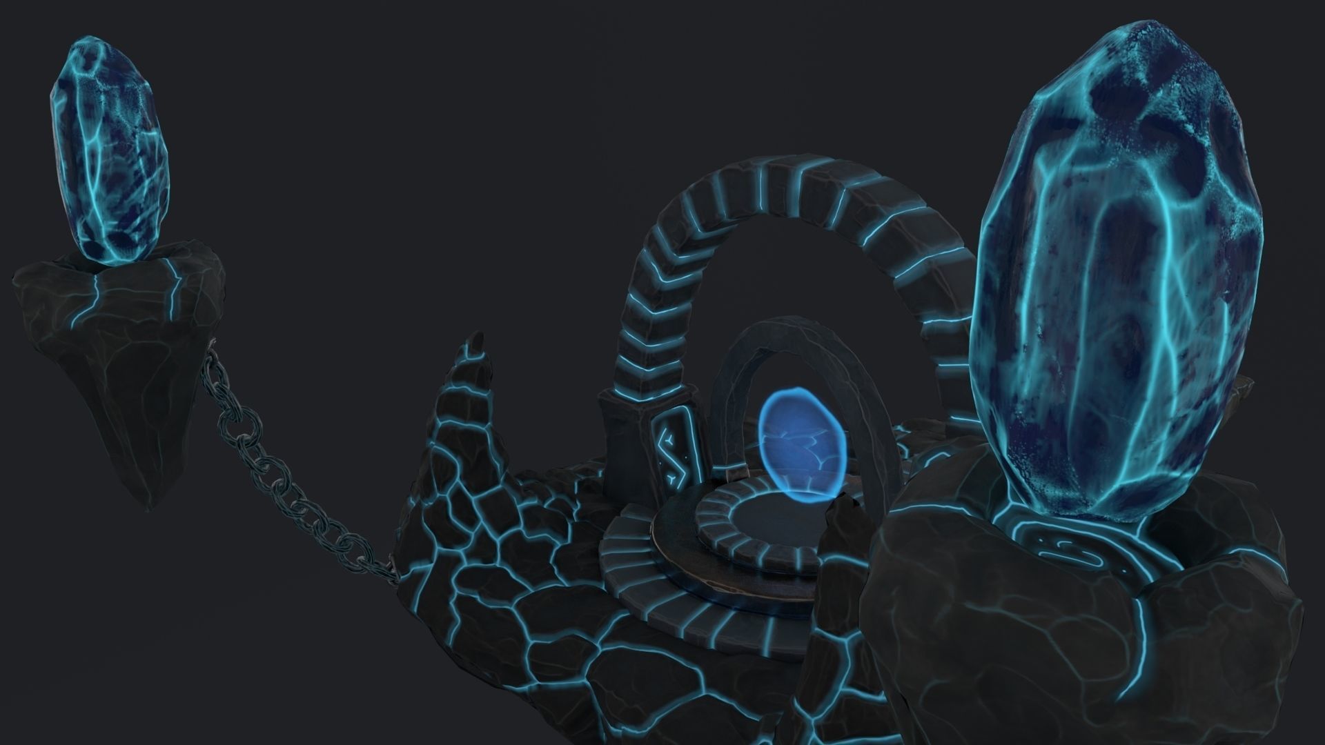 Stylized Altar Low-poly 3D model_45