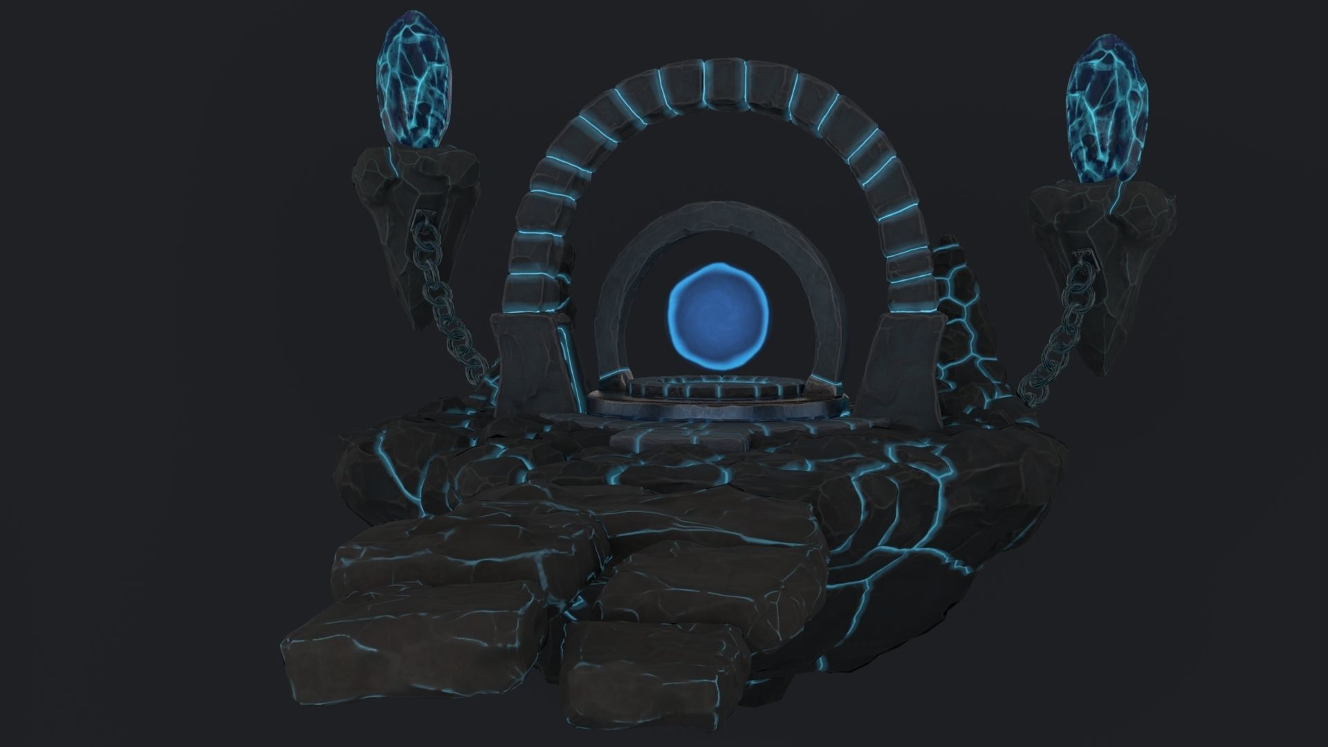 Stylized Altar Low-poly 3D model_3